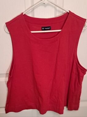 GAP Women's Bright Red Cropped Casual Tank Top XL 14/16 Quality
